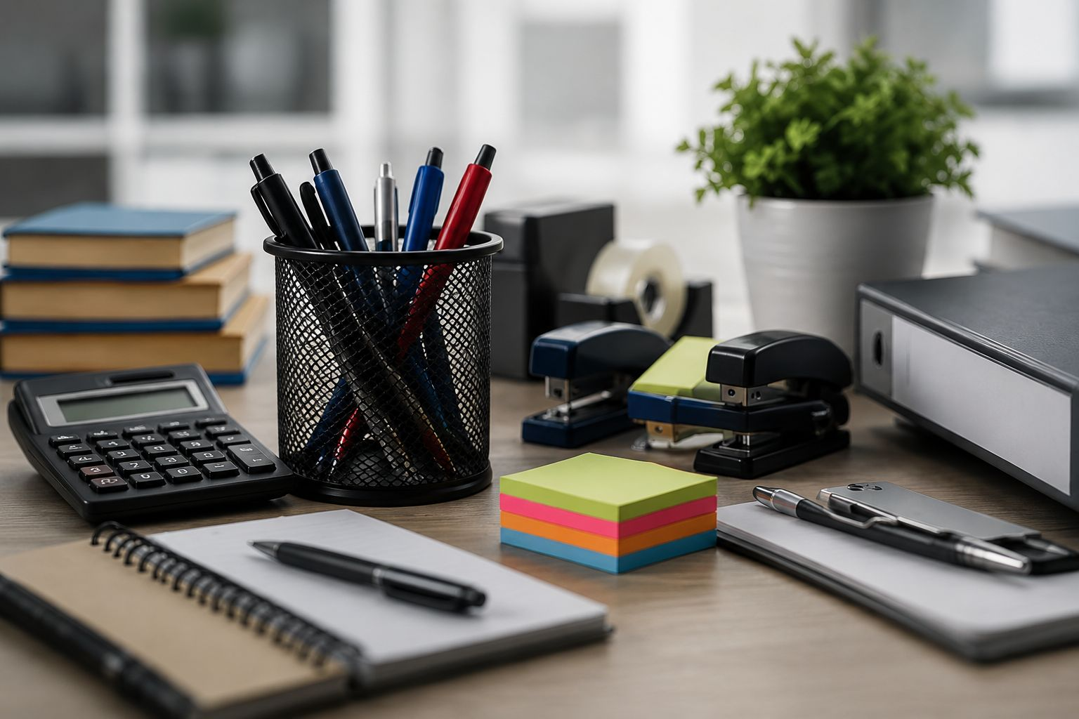 Office supplies representing comprehensive supply solutions from Hemauer Enterprises